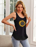 Queen's Here Women Fashion Tank Tops Summer Cotton Loose Casual Sleeveless Shirts (9889Black, Large)