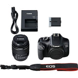 Canon EOS 4000D w/EF-S 18-55mm f/3.5-5.6 III Lens with Professional Accessory Bundle - Includes: Spare LPE10 Battery, Slave Flash, Large Gadget Bag with Dual Buckles & Much More