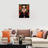 Sugar Skull Girl Diamond Painting DIY 5D, Numbering Kit, Mexico Day of The Dead Artwork /Pictures Fashion Makeup Wall Art Crystal Rhinestone Embroidery Painting Home Decor Adults Gift(12''Wx 16''H)