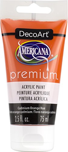 DecoArt Deco Art Cadmium Orange Hue Americana Premium Acrylic Paint Tube 2.5oz