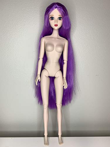 8 middle Blythe factory Doll Joints body Long purple hair 1/8 bjd smooth  face