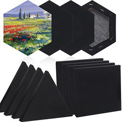 24 Pieces Hexagon Stretched Canvas for Painting Bulk Blank Canvas