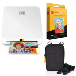 Kodak Step Slim Instant Mobile Photo Printer - Kit: 20 Pack Zink Paper, case