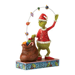 Enesco Jim Shore The Grinch Juggling Gifts Into Bag Figurine, 8.58" H, Multicolor