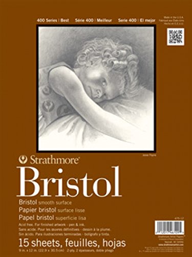 Strathmore STR-475-2 15 Sheet Bristol Plate Pad, 11 by 14"