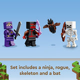LEGO Minecraft The Training Grounds 21183 Building Kit; Minecraft House Dojo and Cave Toy with Iconic Characters – a Ninja, Rogue, Skeleton and a Bat; Great Gift for Kids Aged 8+ (537 Pieces)