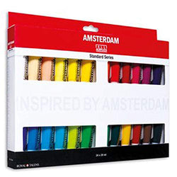 Royal Talens Amsterdam Acrylic Standard Tubes, 20ml-Tubes, Set of 24 (100516105)