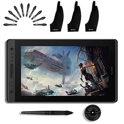 HUION KAMVAS Pro 16 Graphics Drawing Tablet with Screen Full-Laminated with Battery-Free Stylus Tilt Pen 8192 Pressure 6 Hot Keys Touch Bar and Gloves, 15.6" Graphic Tablet for PC/MAC/Linux