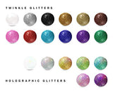 MARBLERS Holographic Glitter 3oz (85g) [Rainbow White] | Fine Glitter | Non-Toxic | Great for Arts, Crafts, Slime, Epoxy, Resin, Nail Polish | Decoration | Festival | Body, Face, Eye, Hair Glitter|