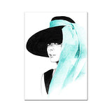 Tiffany and Co Poster Fashion Painting On The Wall Classic Movie Star Audrey Hepburn Wall Art Canvas Prints Room Home Decor 40x60cmx3 Unframed