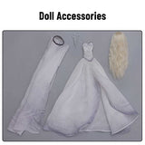 KDJSFSD Corpse Bride BJD Doll 1/4 36.5cm 14.3" Ball Jointed SD Dolls Action Full Set Figure with Clothes Wig Makeup Surprise Gift