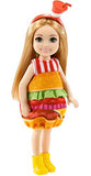 Barbie Club Chelsea Dress-Up Doll (6-Inch Blonde) in Burger Costume with Pet and Accessories, Gift for 3 to 7 Year Olds