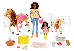 Barbie Mattel GLL82 Hugs N Horses Playset, Brunette
