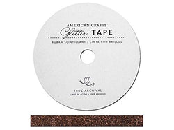 American Crafts Glitter Tape, Chestnut, 3/8-Inch