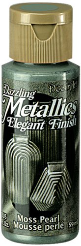 DecoArt Dazzling Metallics 2-Ounce Moss Pearl Acrylic Paint