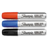 Sharpie 15674PP King Size Markers Chisel Tip Blue/Red/Black 4/Set