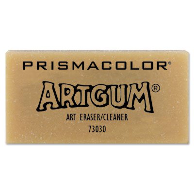 Prismacolor Artgum Block Eraser, 2 x 1/2 x 7/8 Inches, Tan, Pack of 12