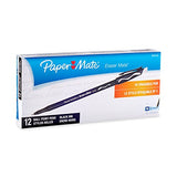 Paper Mate 3930158  EraserMate Erasable Pen, Medium Point, Black, 12-Count