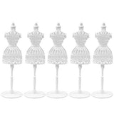 UCanaan 5 PCS Doll Dress Form Cloth Gown Plastic Demountable Display Support Holder Mannequin Model Stand Accessories for Doll Dresses