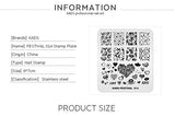 KADS Nail Art Image Stamping Plates Valentine's Day Love Heart DIY Manicure Template Image Plate for Nail (FE014)