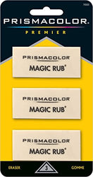 Prismacolor Premier Magic Rub Vinyl Erasers, 3-Count