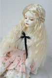 JD119 7-8inch 18-20CM Long Curly Princess Doll Wigs 1/4 MSD Synthetic Mohair BJD Wigs Vinyl Doll Accessories (Blond)