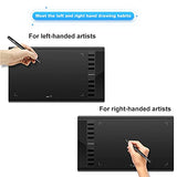 Drawing Tablet UGEE M708 V2 10x6 Inch Ultrathin Digital Graphics Art Pad with 8 Hot Keys 8192 Level Battery-Free Stylus Support Win/Mac/Android for Paint, Creation Sketch, Online Teaching