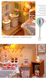 TOYROOM Miniature Dollhouse Kits Cute Birthday Party Model DIY Mini Dollhouse Miniature Collections Girls/Womens Gift Room Decoration with LED Light and Dust Cover