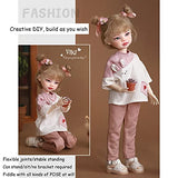 27.5cm/10.82in BJD Doll 1/6 Mini SD Doll, Flexible Joints, Strong Plasticity, with Full Set Clothes + Wig + Shoes + Delicate Makeup