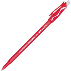 Eraser Mate Ballpoint Stick Erasable Pen, Red Ink, Medium, Dozen, Sold as 1 Dozen