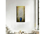 Asdam Art- White Flower in Vase Wall Art Abstract Floral Oil Paintings On Canvas Vertical Artwork for Living Room24x48 inch