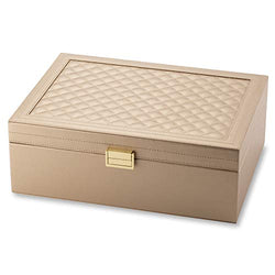Things Remembered Personalized Large Rose Gold Quilted Jewelry Box with Engraving Included