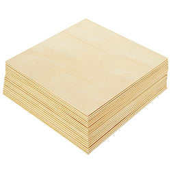 16PCS Basswood Sheets 1/8 x 12 x 12 Inch Plywood Board for Crafts, Unfinished Square Wooden Sheets Thin 3mm Basswood for Architectural Model Making Burning Painting Pyrography Drawing Laser Scroll