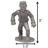 Monster Mini Action Figure Playset- 100 Horror Toy Miniatures w 13 Unique Sculpts - Dracula, Frankenstein, Giant Spiders and More- XL 1/32nd Scale Halloween Character Accessories