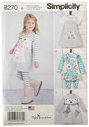Simplicity 8270 Toddler's Dress, Tunic, and Leggings Sewing Patterns by Ruby Jean, Sizes 1/2-4