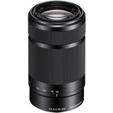 Sony Alpha E-Mount 55-210mm f/4.5-6.3 OSS Zoom Lens (Black) with 3 Filters + Case + Tripod Kit for A5100, A6000, A6300, A6500 Cameras
