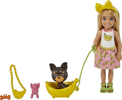 Barbie Chelsea Doll (Blonde) with Pet Puppy & Storytelling Accessories Including Pet Bed, Dog Treats & More, Toy for 3 Year Olds & Up
