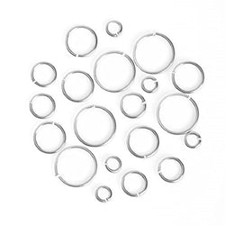 Darice Jump Ring Assortment Silver - 160 Pieces - 1 Package - 20 Gauge