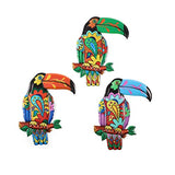 Scwhousi Metal Toucan Wall Decor，Tropical Bird Outdoor Garden Fence Wall Art