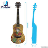 First Act Acoustic Guitar, 30 Inch - Top Features Flower Design - Brass Acoustic Guitar Strings, Tuning Gear, String Post Covers, Steel-Reinforced Neck, Strap Buttons – Musical Instruments