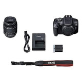 Canon EOS 2000D DSLR Camera with 18-55mm Lens + Canon EOS Bag + Sandisk Ultra 64GB Card + Cleaning Set and More (International Model) (Renewed)