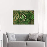 The Oliver Gal Artist Co. Abstract Wall Art Canvas Prints 'Dreaming About Emerald' Home Décor, 45" x 30", Green, Gold