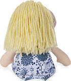 GUND Baby Toddler Doll Plush Blonde, Blue Floral Dress, 8"