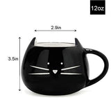 Koolkatkoo Cute Cat Coffee Mug Set for Girls Women Ceramic Kitty Tea Couple Mugs for Cat Lovers