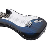 Smartxchoices 39" Electric Guitar Beginner Kit Full Size Blue Guitar with 10W Amp, Case and Accessories Pack for Starter