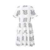 Ulanda-Dresses for Women, Women's Casual Dresses Summer Flowers Bell Sleeve Ruffle Hem Loose Swing Tunic Midi Dress