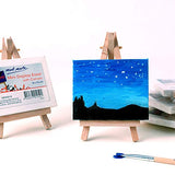 Mont Marte Mini Easel and Mini Canvas 8x10cm for Painting Craft Drawing,Nice Art Set Contains 36 Canvases and Easels