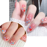 3D Flower Nail Charms-DOYIZZ 6 Colors 3D Flowers for Acrylic Nails with Metal Caviar Beads Nail Art Decoration