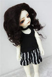 Doll Wigs Jusuns JD039 Baby Wave Curly Mohair BJD Doll Wigs Full Sizes Doll Accessories (Nature Black, 4-5inch)