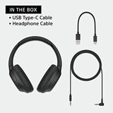 Sony Noise Cancelling Headphones WHCH710N: Wireless Bluetooth Over the Ear Headset with Mic for Phone-Call, Black